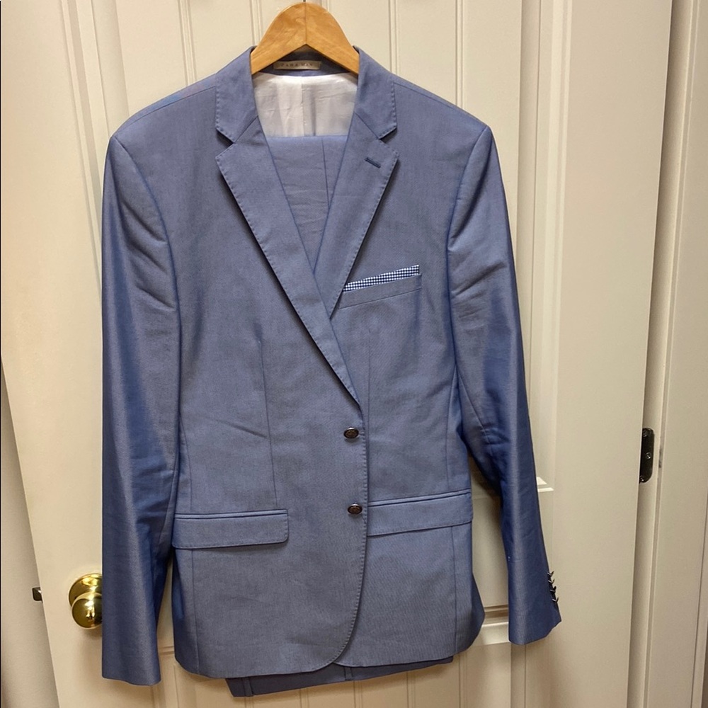 Zara Blue Suit Classic Tailoring